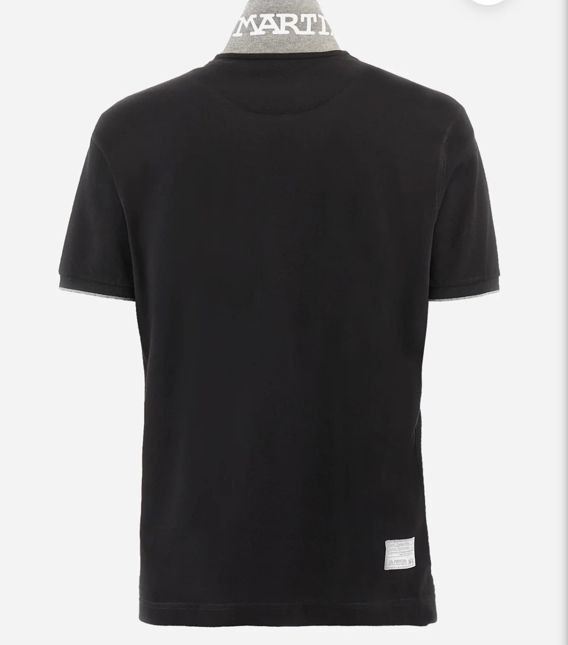 La Martina man BASIC Polo Neck T-Shirt BLACK CCMP01