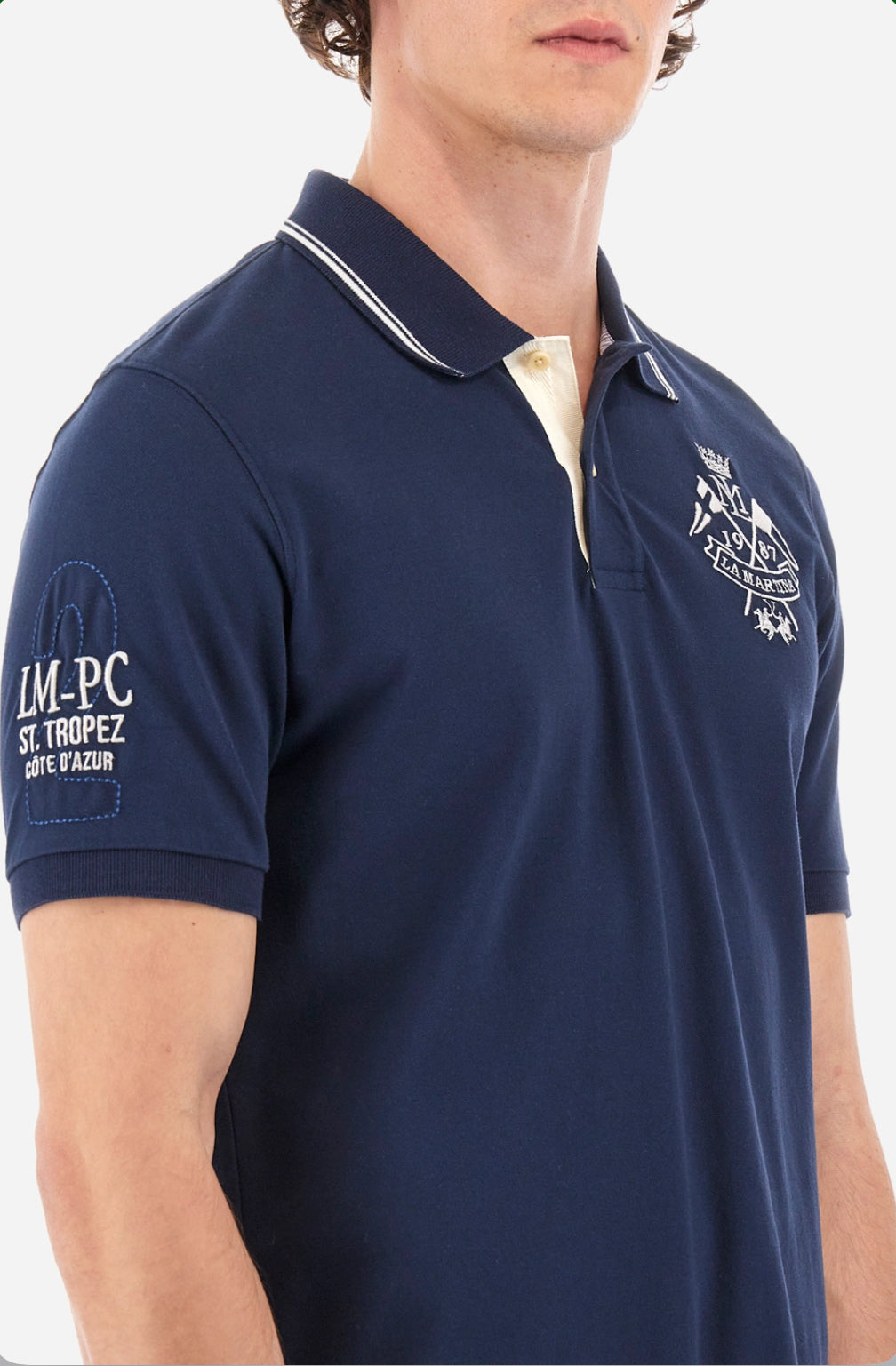LA MARTINA MAN POLO SHIRT YMP316 NAVY