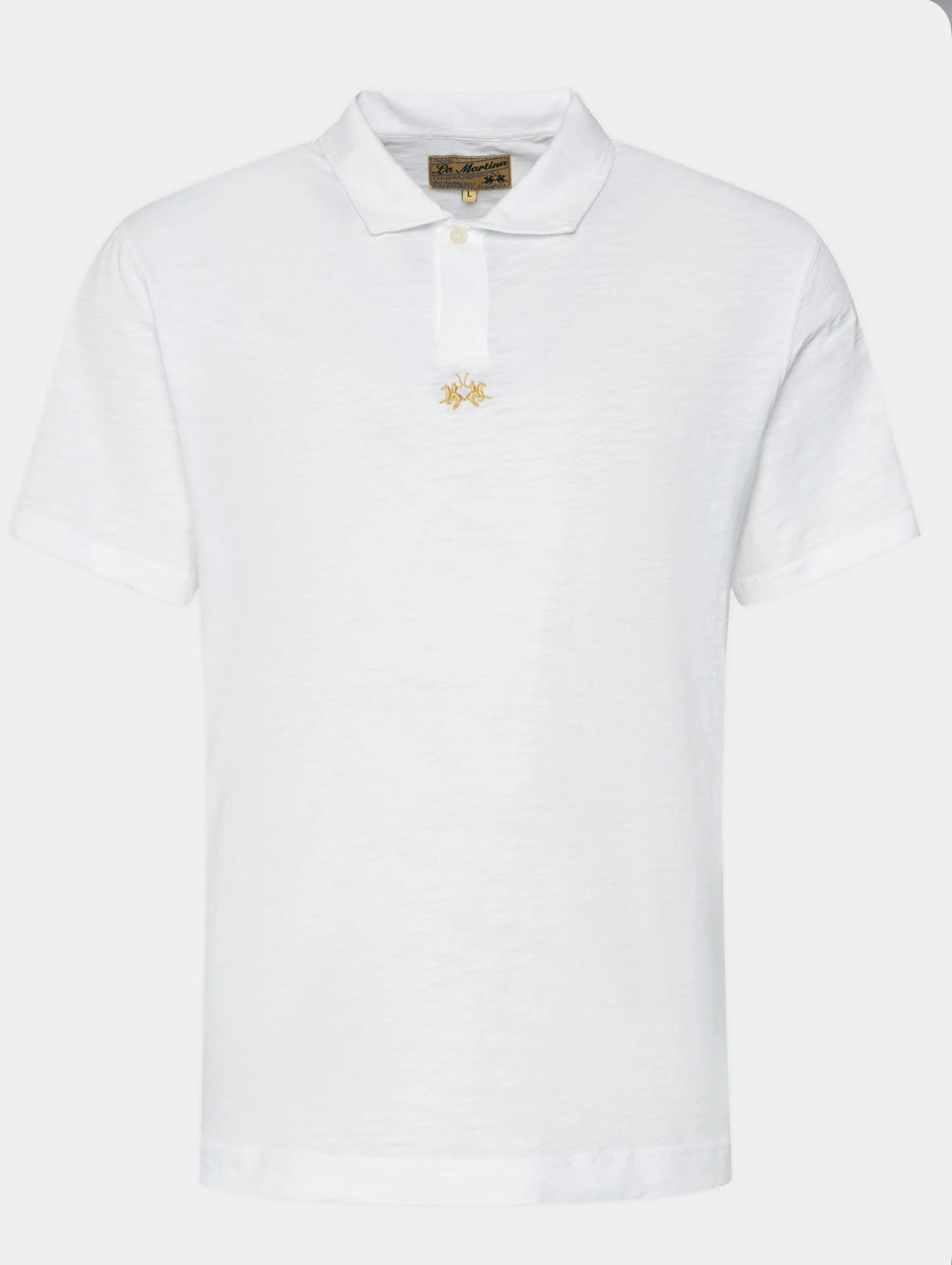 La Martina MAN BASIC CARRY OVER SLUB JERSEY polo t-shirt CCMP05