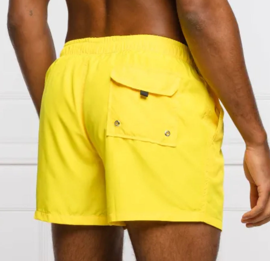 La Martina T-Shirt logo on the side YELLOW