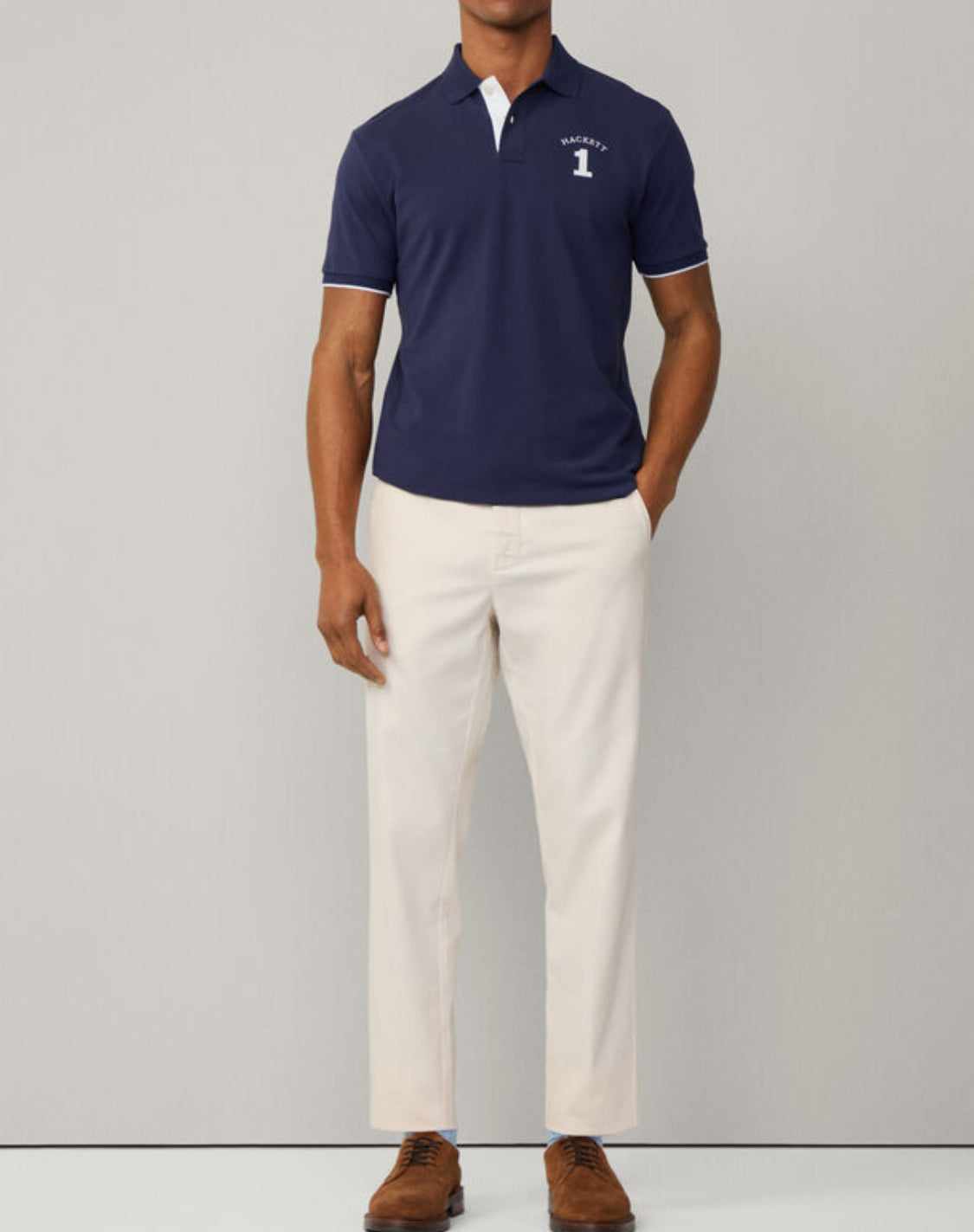 HACKETT CLASSIC FIT SHORT SLEEVE NUMBER POLO HM563414