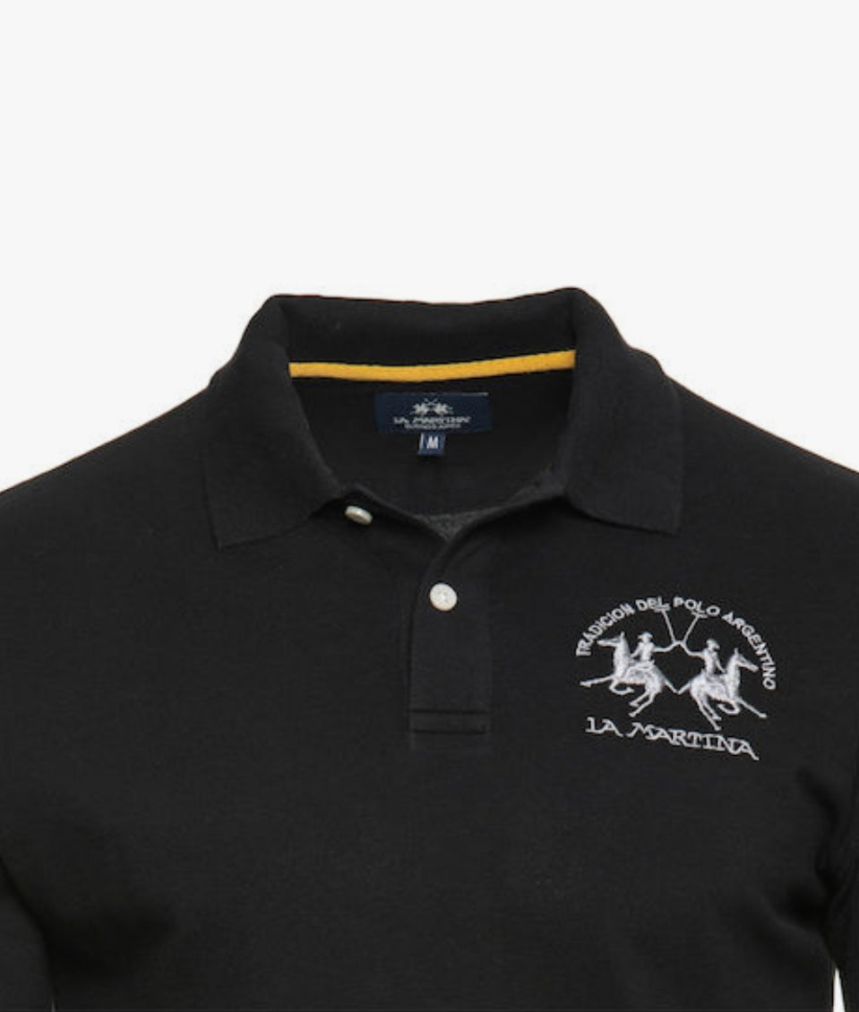 LA MARTINA MAN POLO BASIC LONG SLEEVE PIQUET STRETCH CCMP03