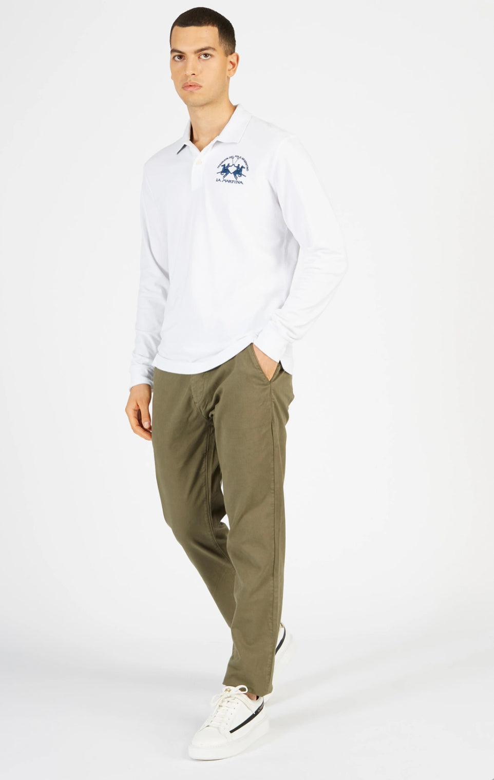LA MARTINA MAN Basic POLO LONGSLEEVE PIQUET STRETCH CCMP03