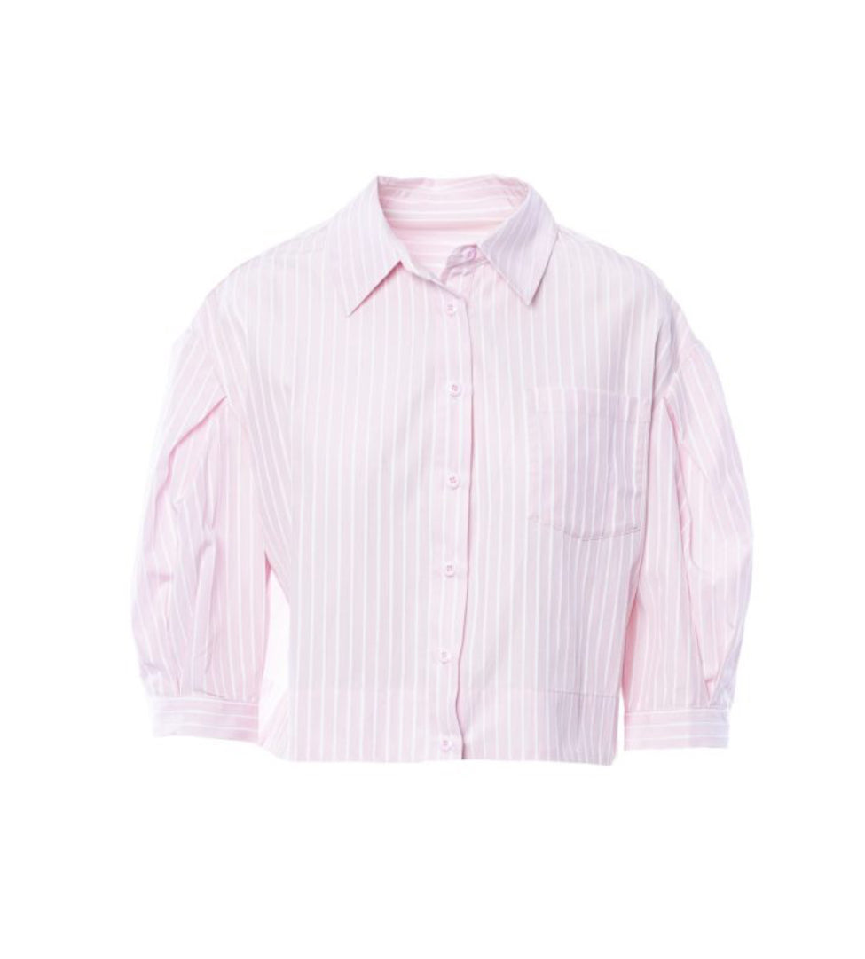 ANONYME SOLID STRIPES SHIRT PINK P46SB243