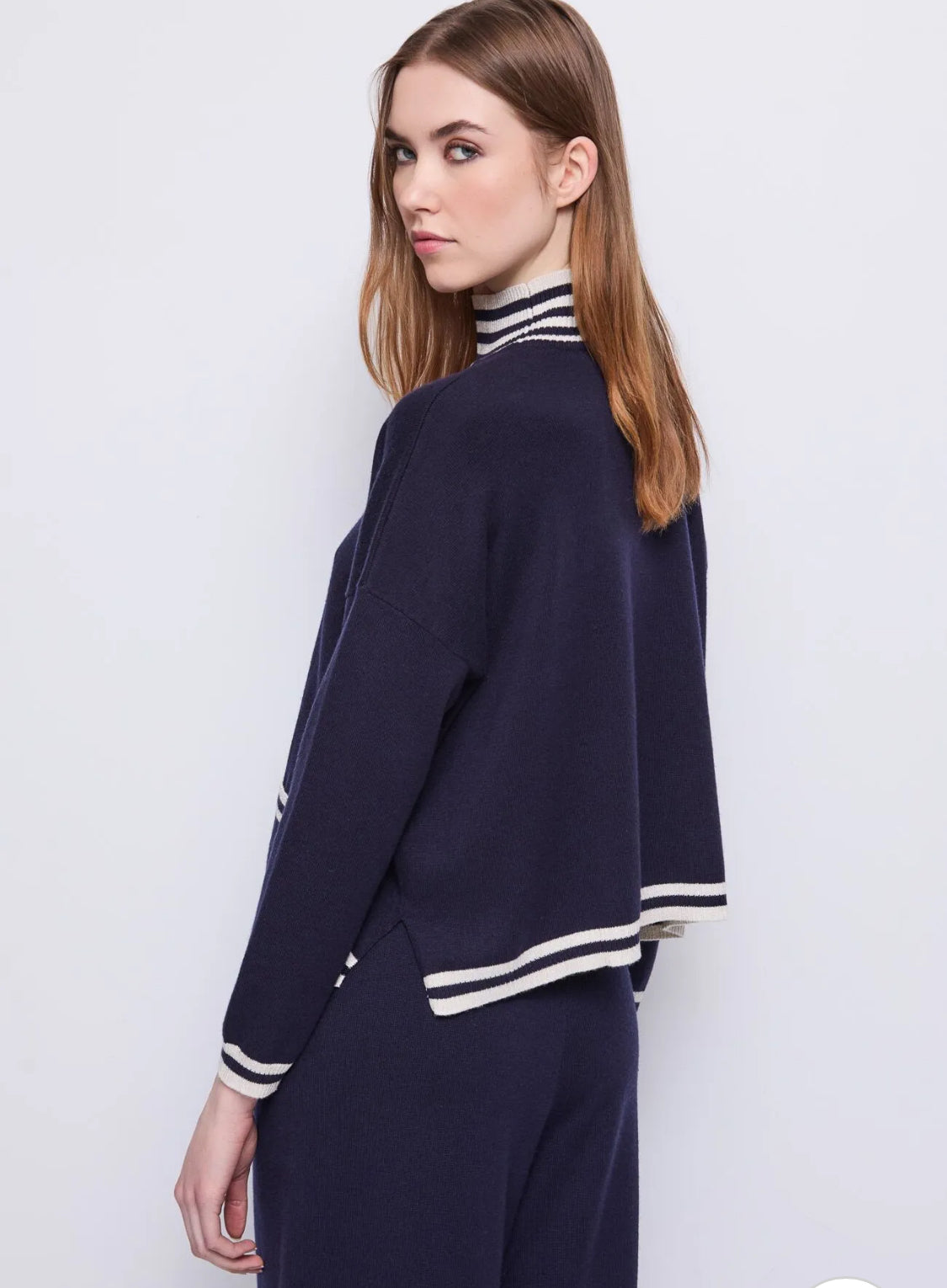 Gaudi BLUE SWEATER IN STRIPED YARN 521BD53007