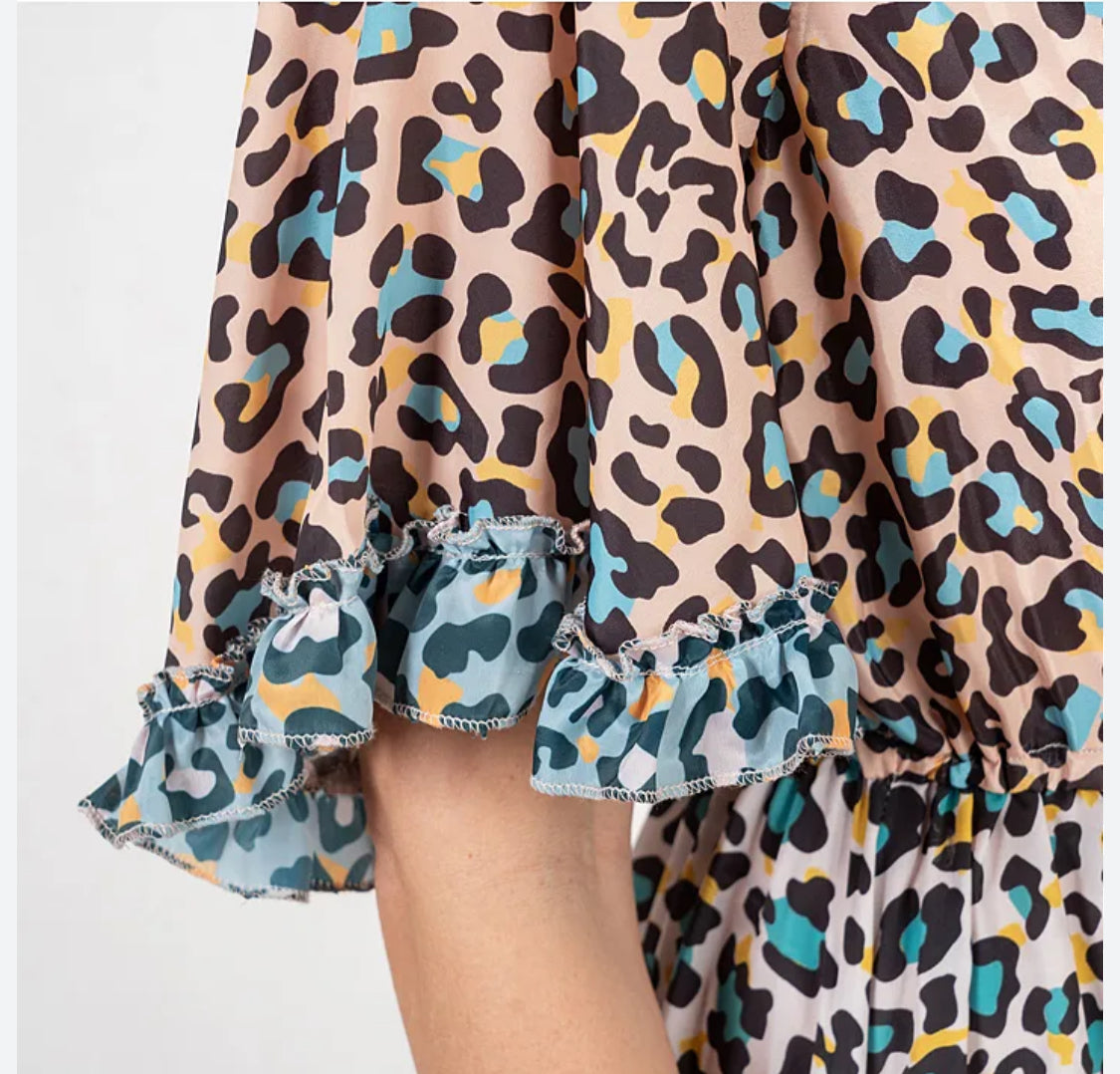 Isla Bonita animal print long dress 31811