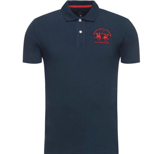 La Martina man BASIC Polo Neck T-Shirt NAVY CCMP01