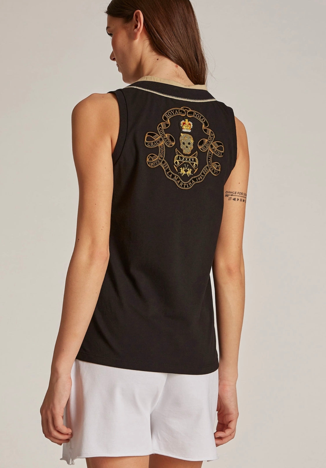 LA MARTINA WOMAN SLEEVELESS piquet polo TWPE60