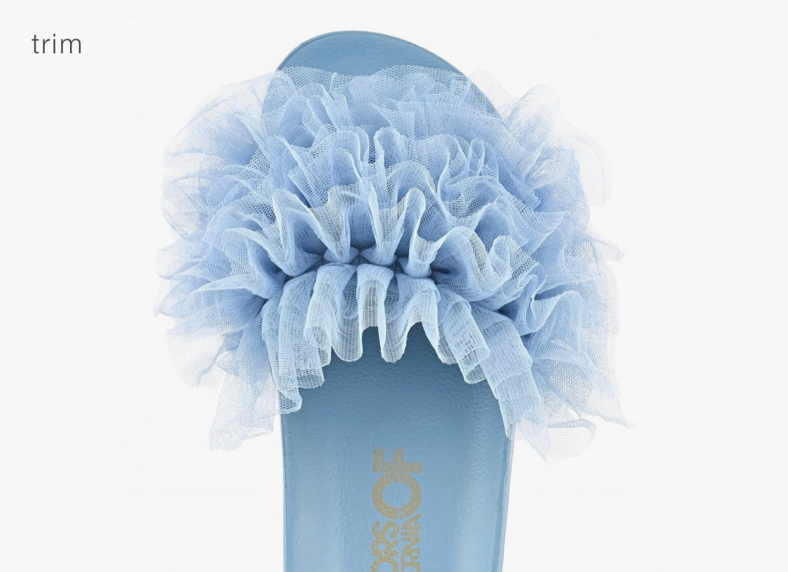 Colors of California Slides with Tulle Trim HC.JINFYEDGE201