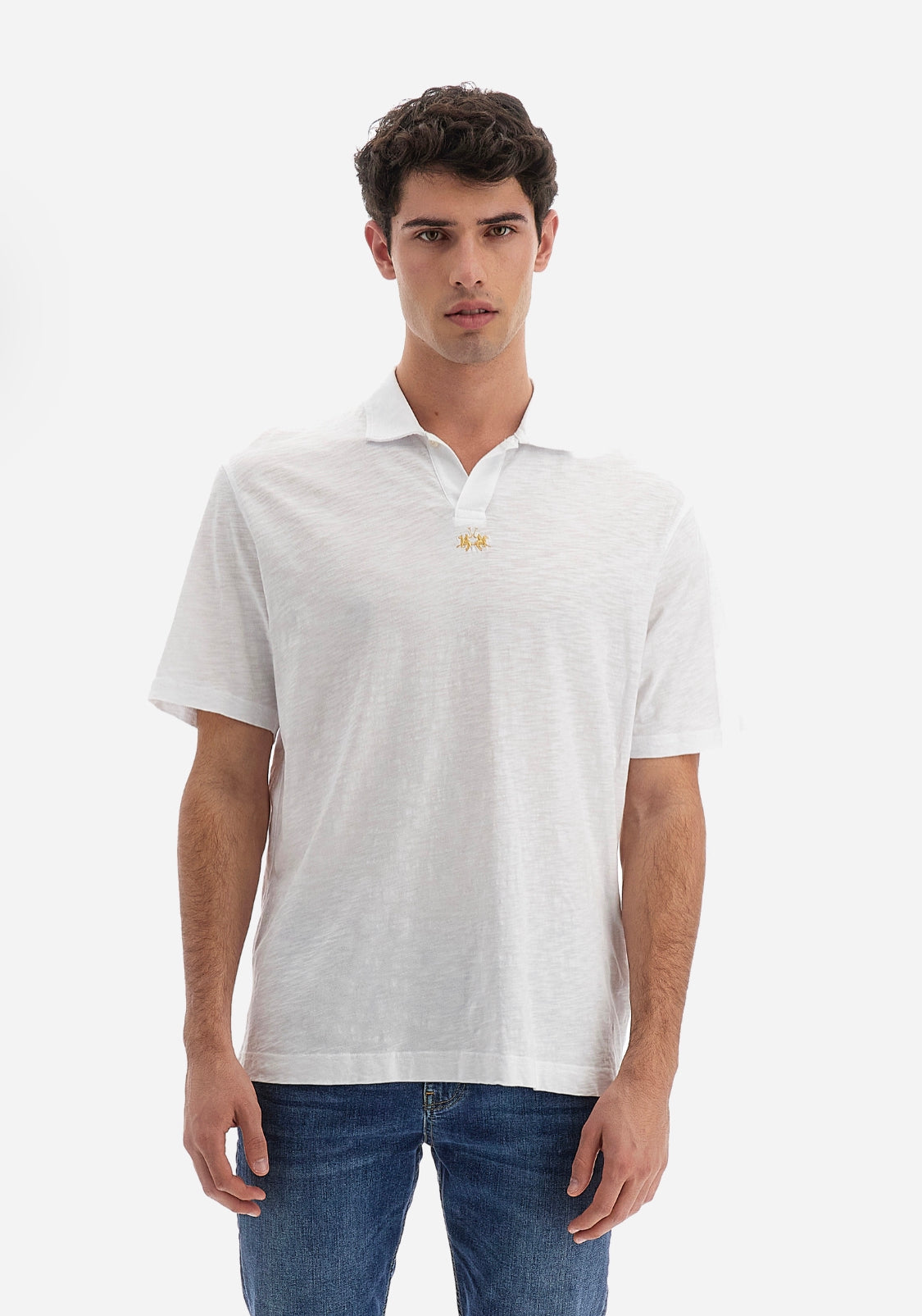 La Martina MAN BASIC CARRY OVER SLUB JERSEY polo t-shirt CCMP05