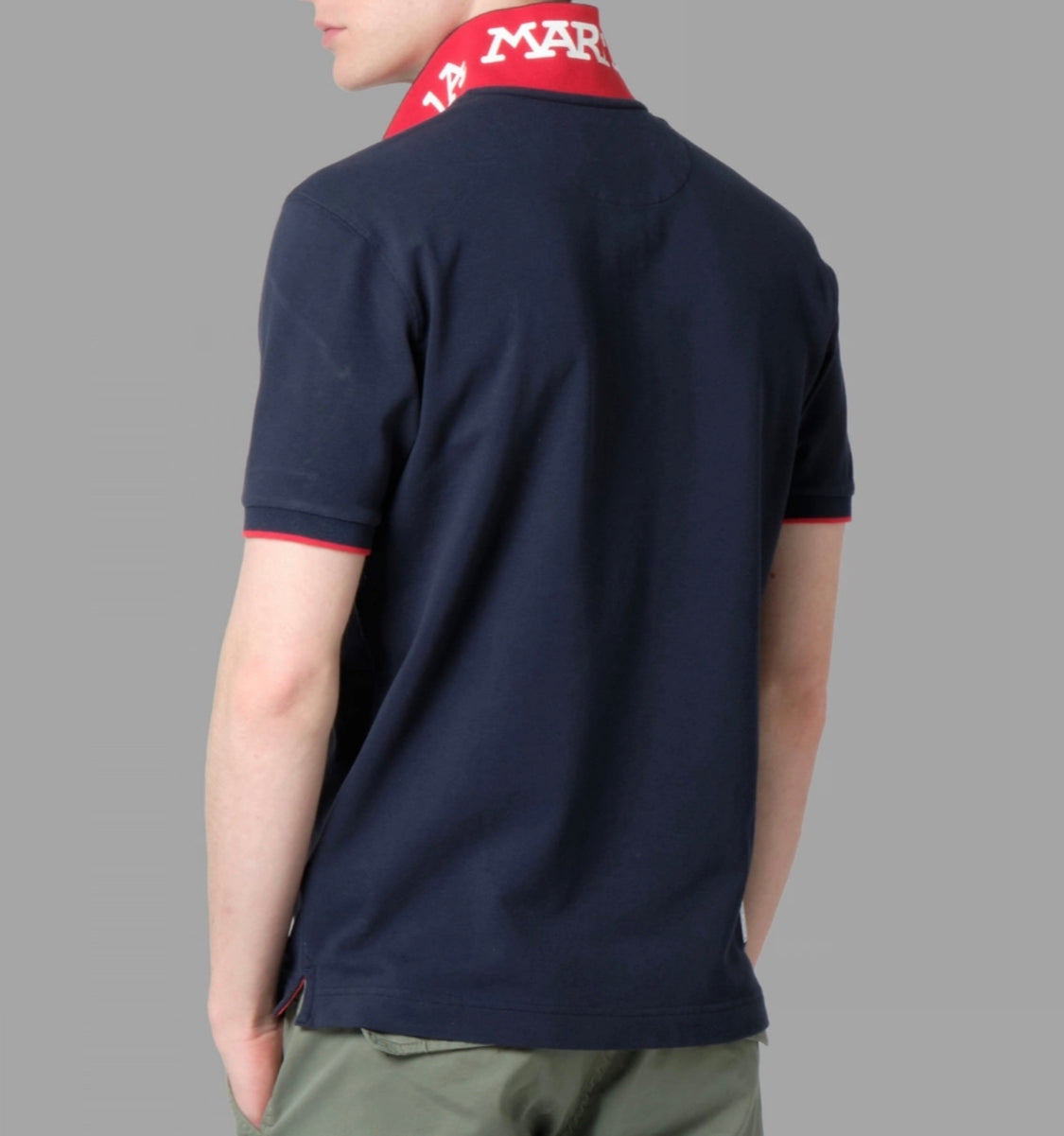 La Martina man BASIC Polo Neck T-Shirt NAVY CCMP01
