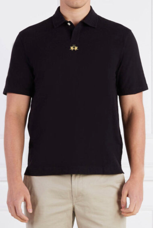 La Martina man BASIC Polo T-Shirt SLUB JERSEY Small Logo CCMP05
