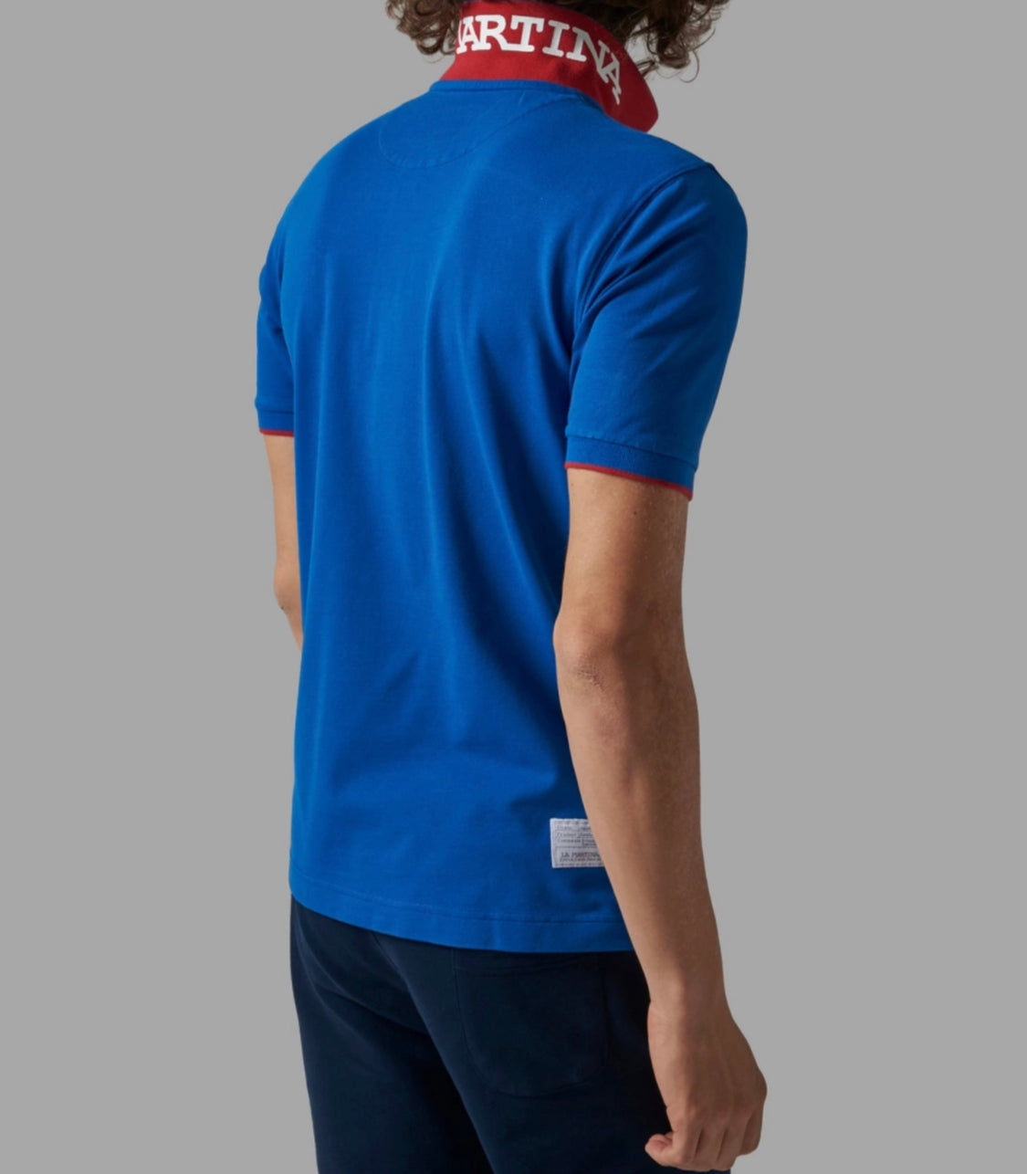 La Martina man Polo Neck T-Shirt CLASSIC BLUE CCMP01