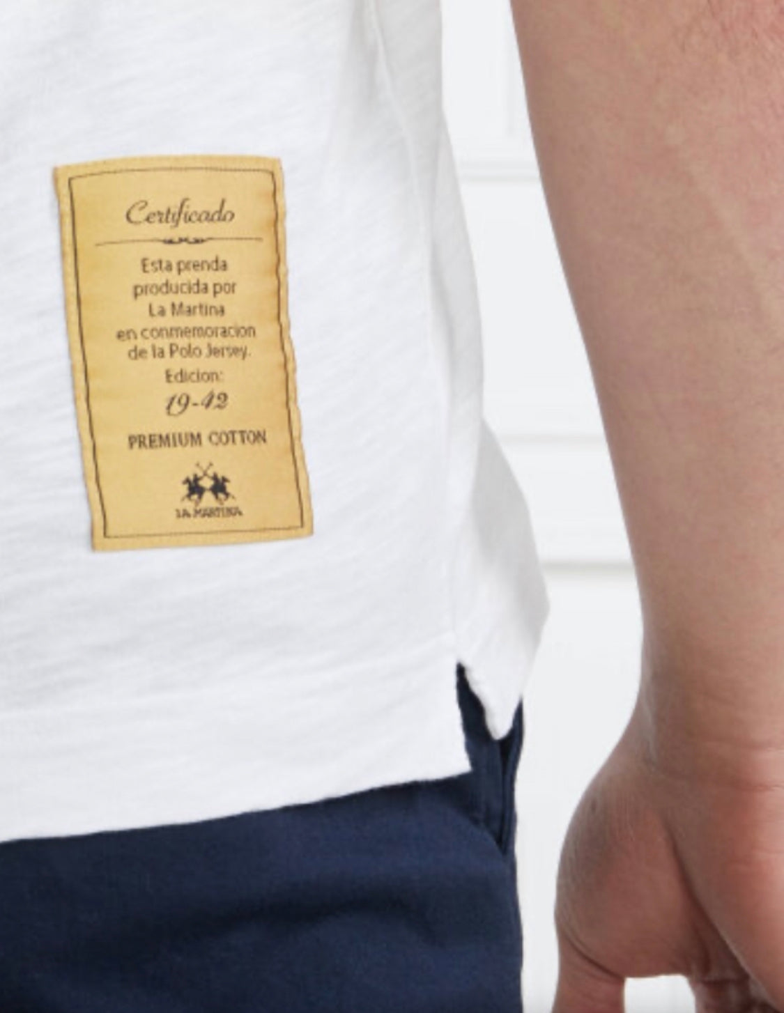 La Martina man BASIC Polo T-Shirt SLUB JERSEY Small Logo CCMP05