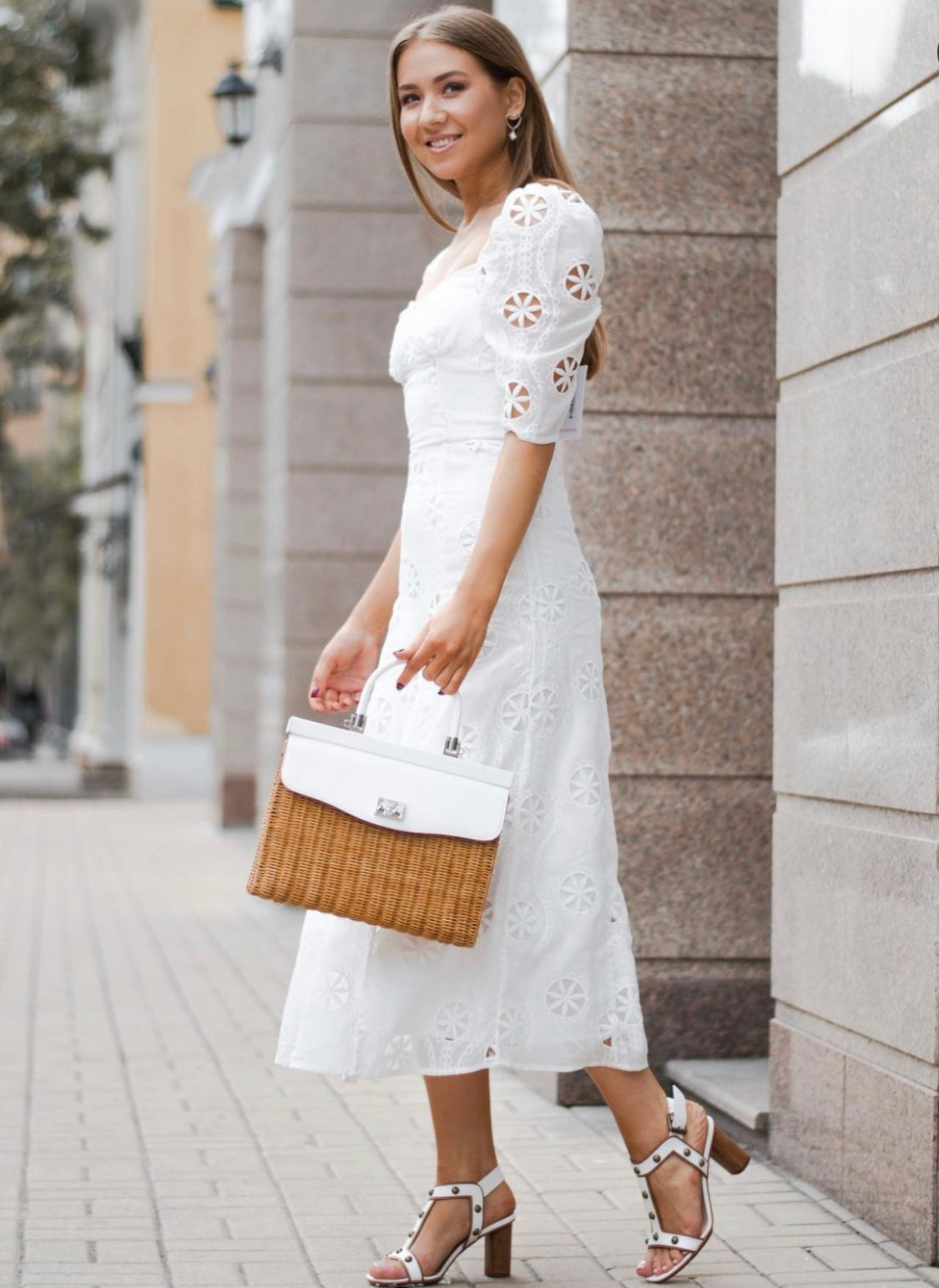 True Decadence Embroidery White Dress