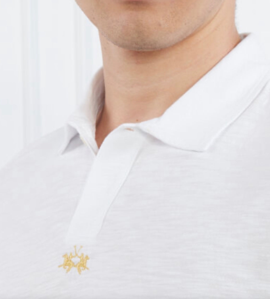 La Martina man BASIC Polo T-Shirt SLUB JERSEY Small Logo CCMP05