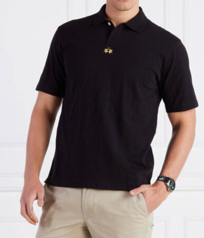 La Martina man BASIC Polo T-Shirt SLUB JERSEY Small Logo CCMP05