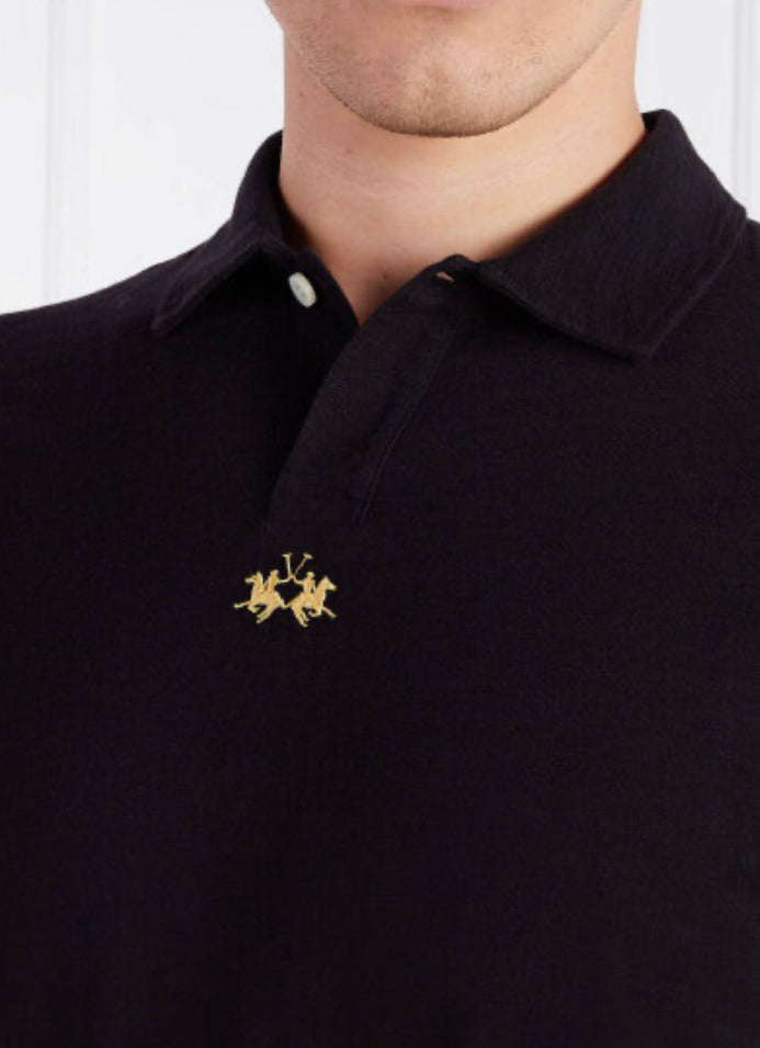 La Martina man BASIC Polo T-Shirt SLUB JERSEY Small Logo CCMP05