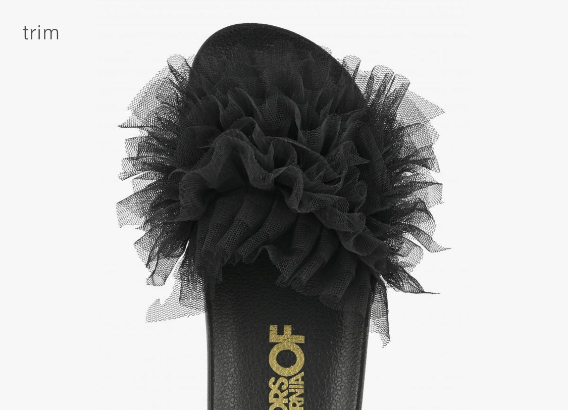 Colors of California Slides with Tulle Trim HC.JINFYEDGE201