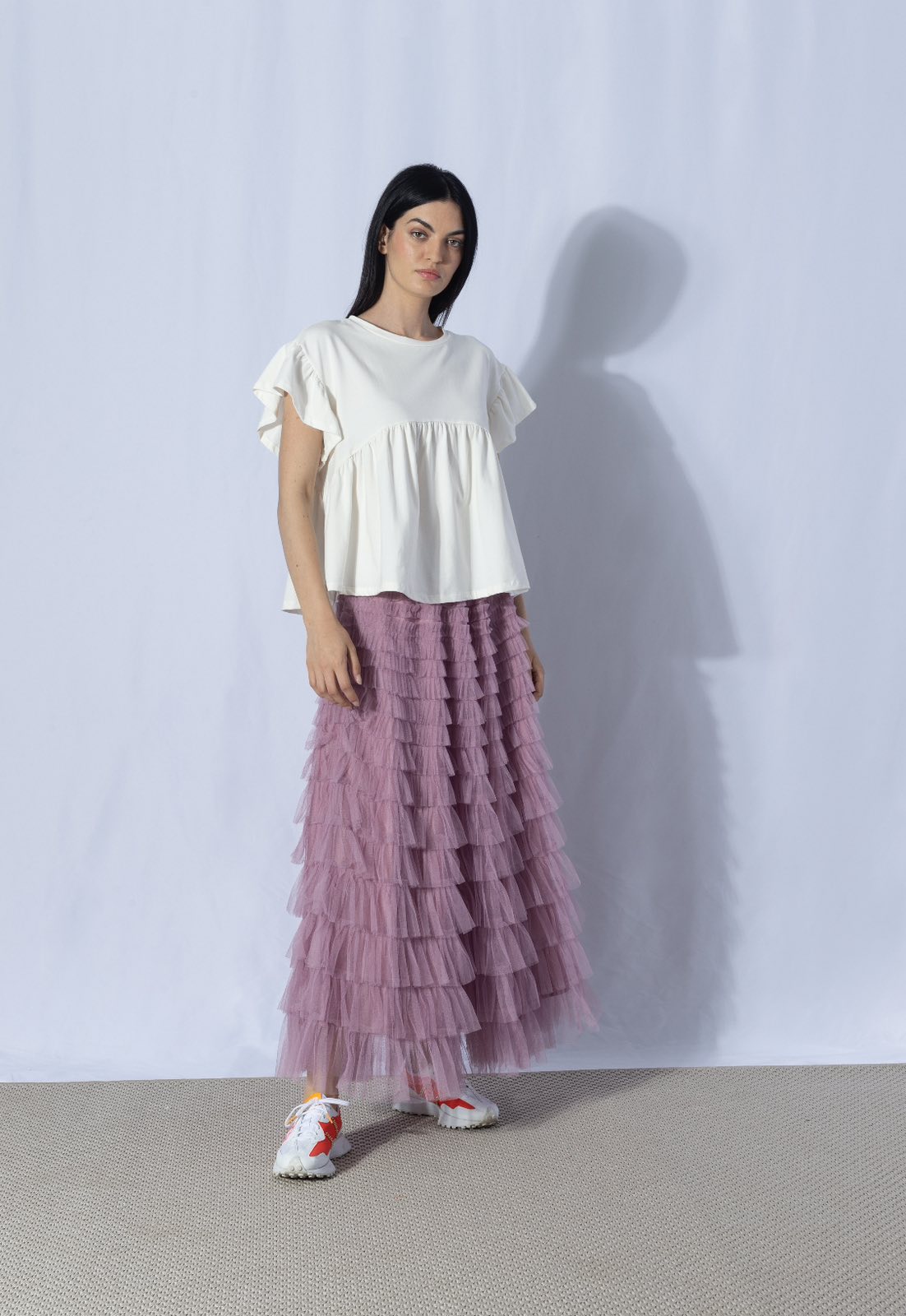 Butterfly White Women's Top P173ST155
