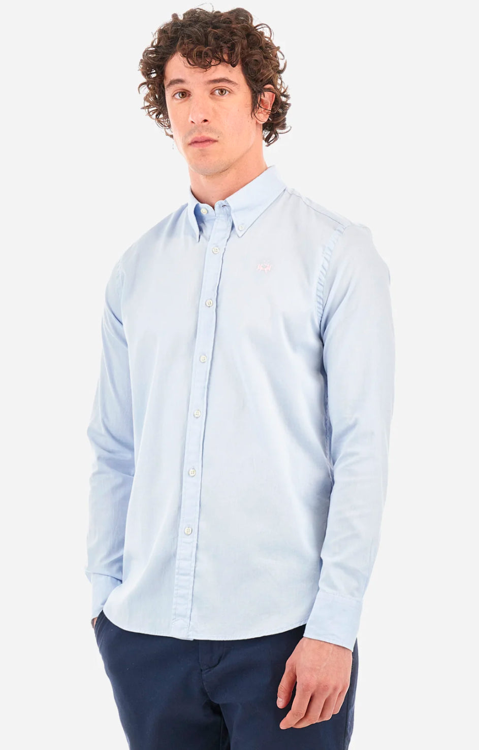 La Martina Man Short Oxford Stretch Blue CCMC03