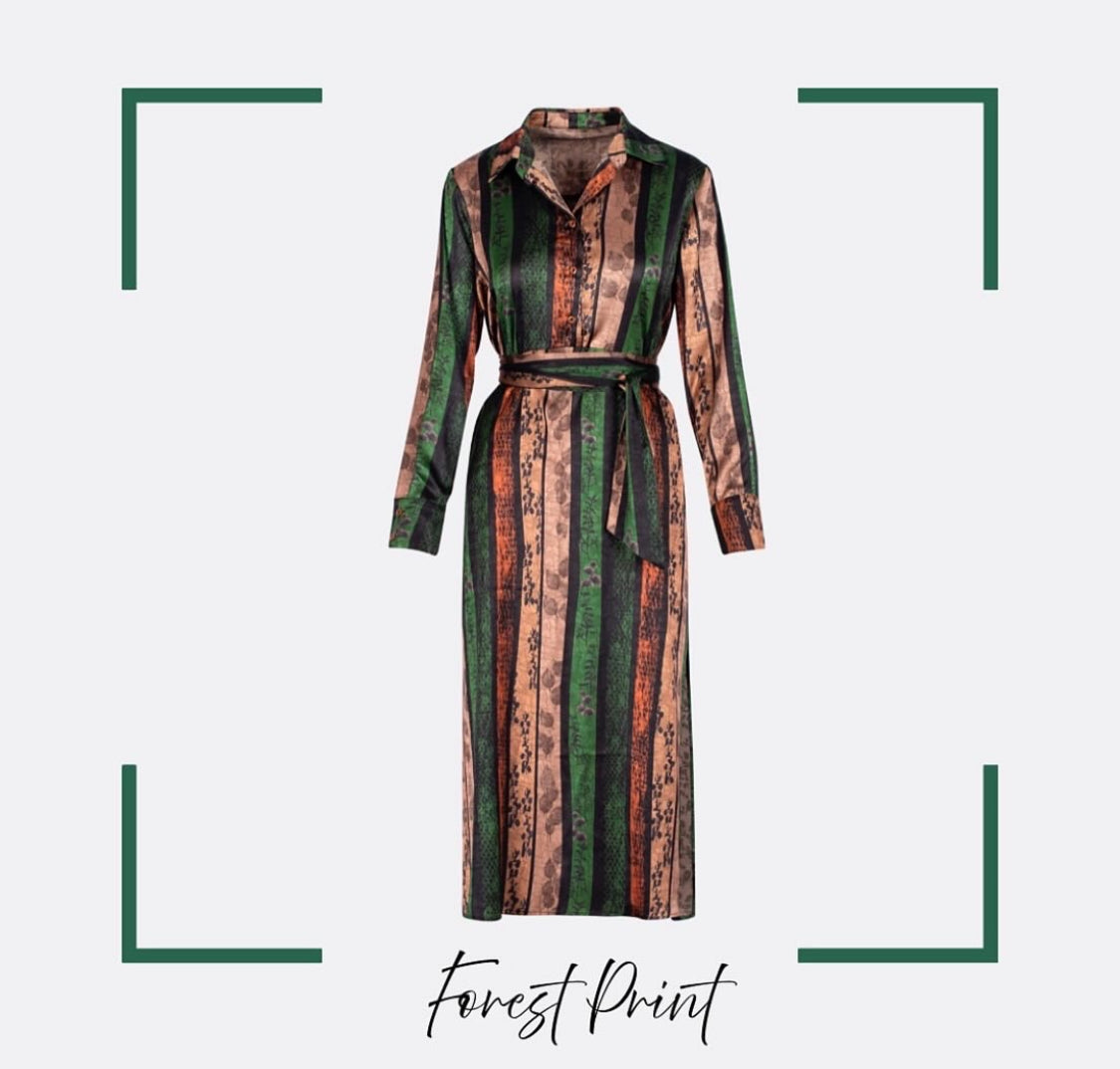 ΑAnonyme forest SIDI long dress A124FD085