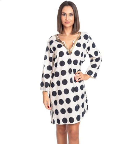 Isla short polka dot dress