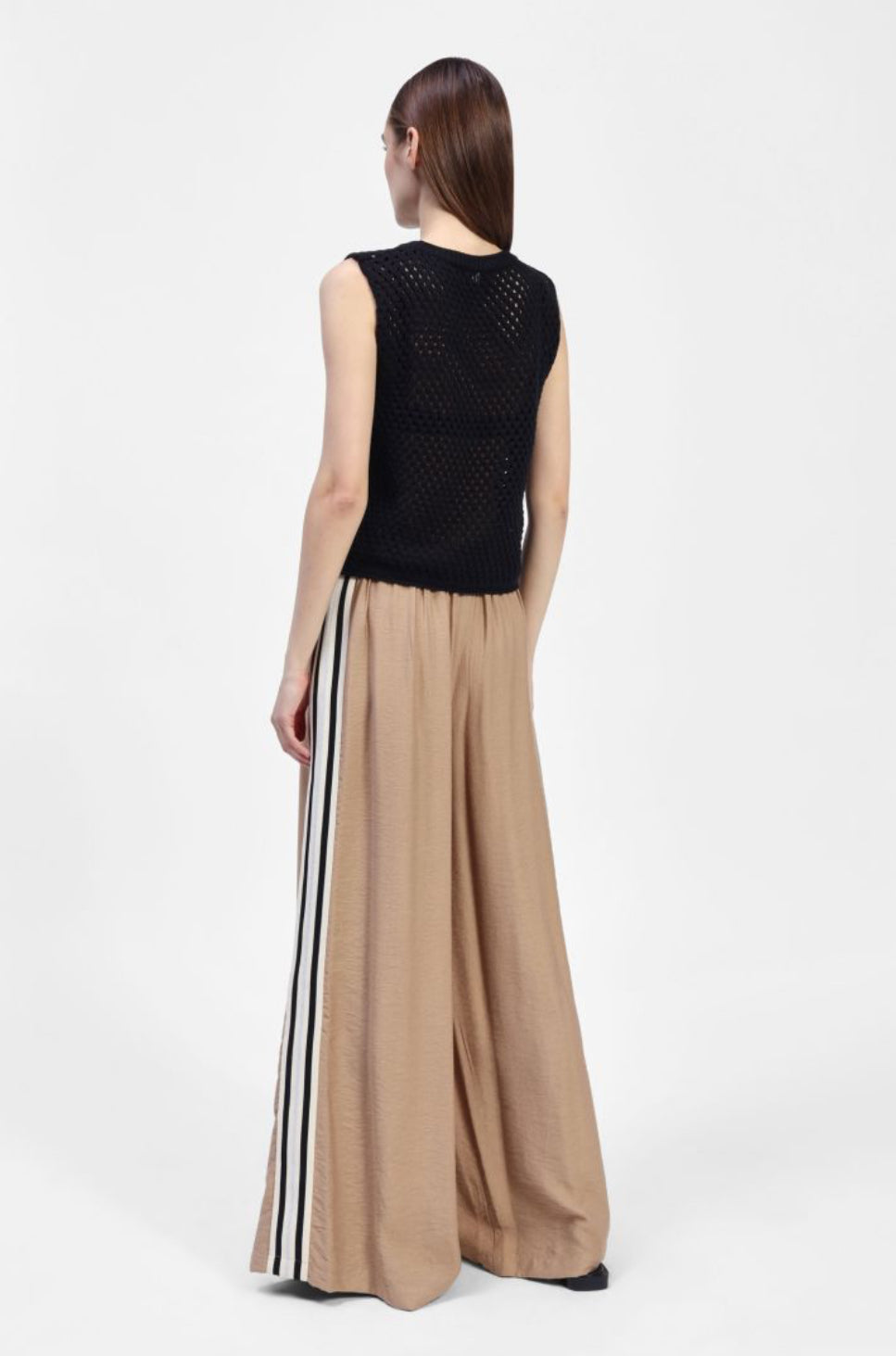 Dixie wide- leg trousers with side stripes ( set blouse)
