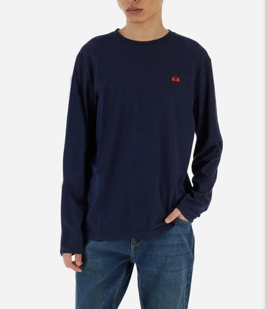 LA MARTINA Men’s crew‑neck T‑shirt in cotton jersey basic