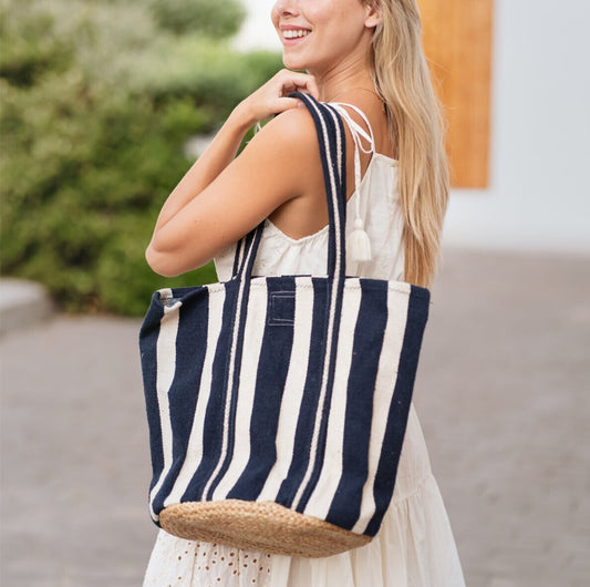 Isla Bonita tote bag striped 38812  navy