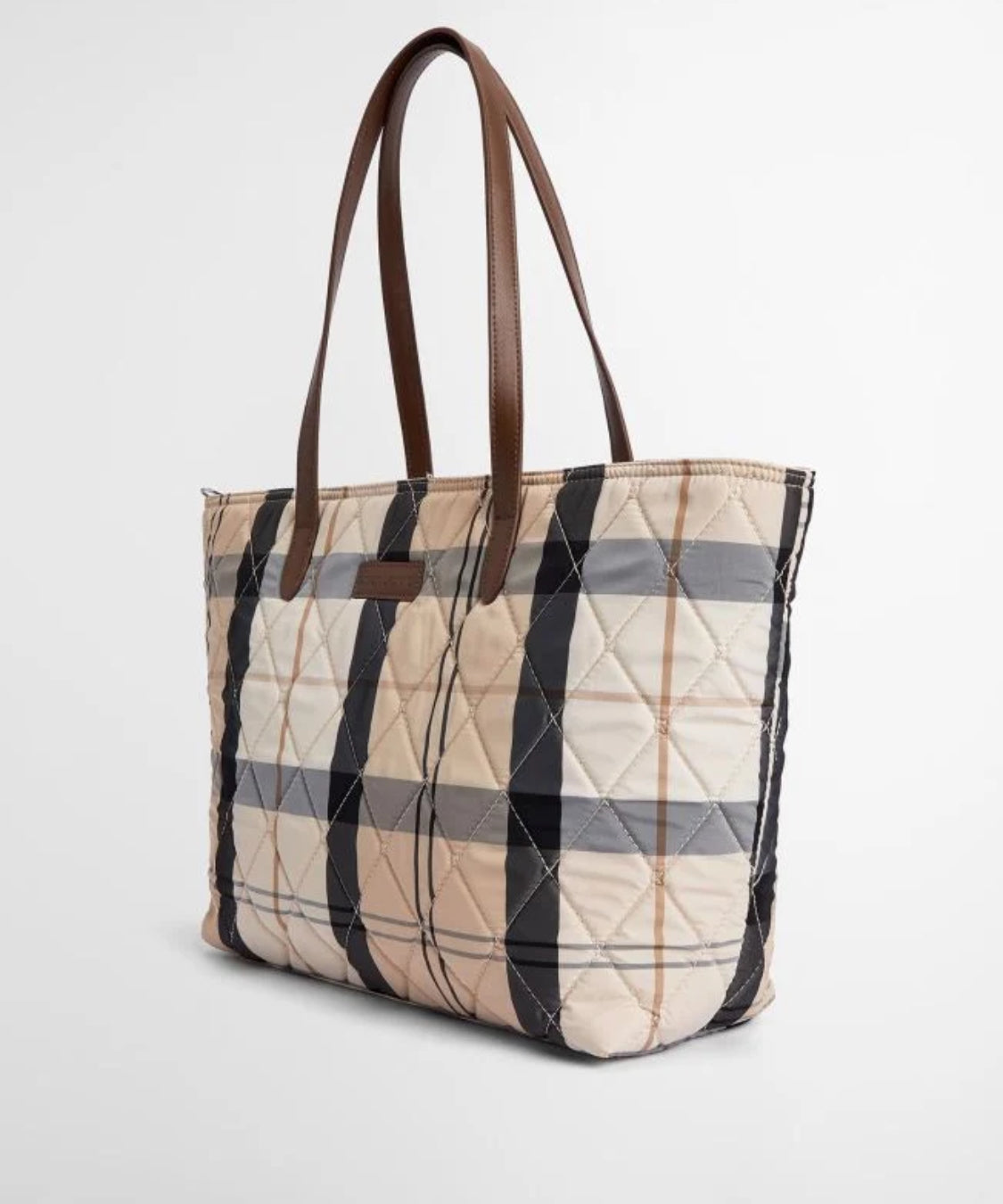 BARBOUR WETHERHAM QUILTED TARTAN TOTE BAG LBA0344