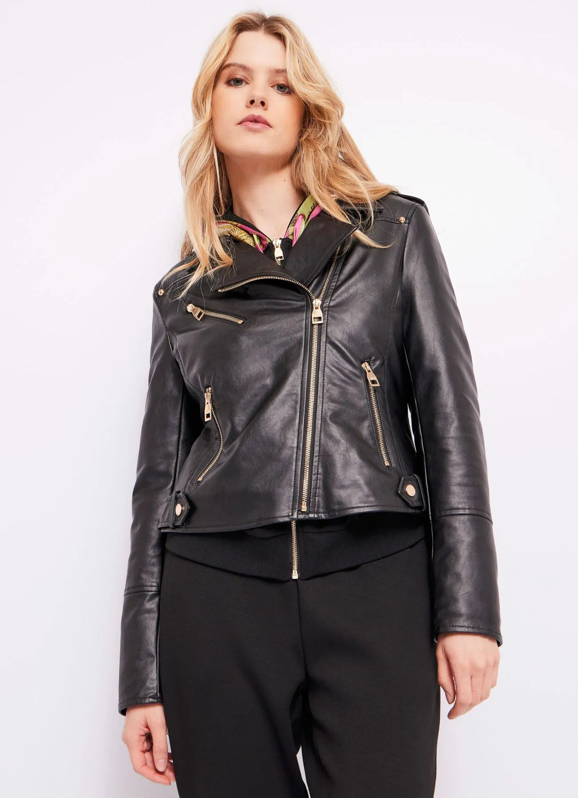 GAUDI WOMEN’S FAUX-LEATHER BIKER JACKET 321BD38003 60%