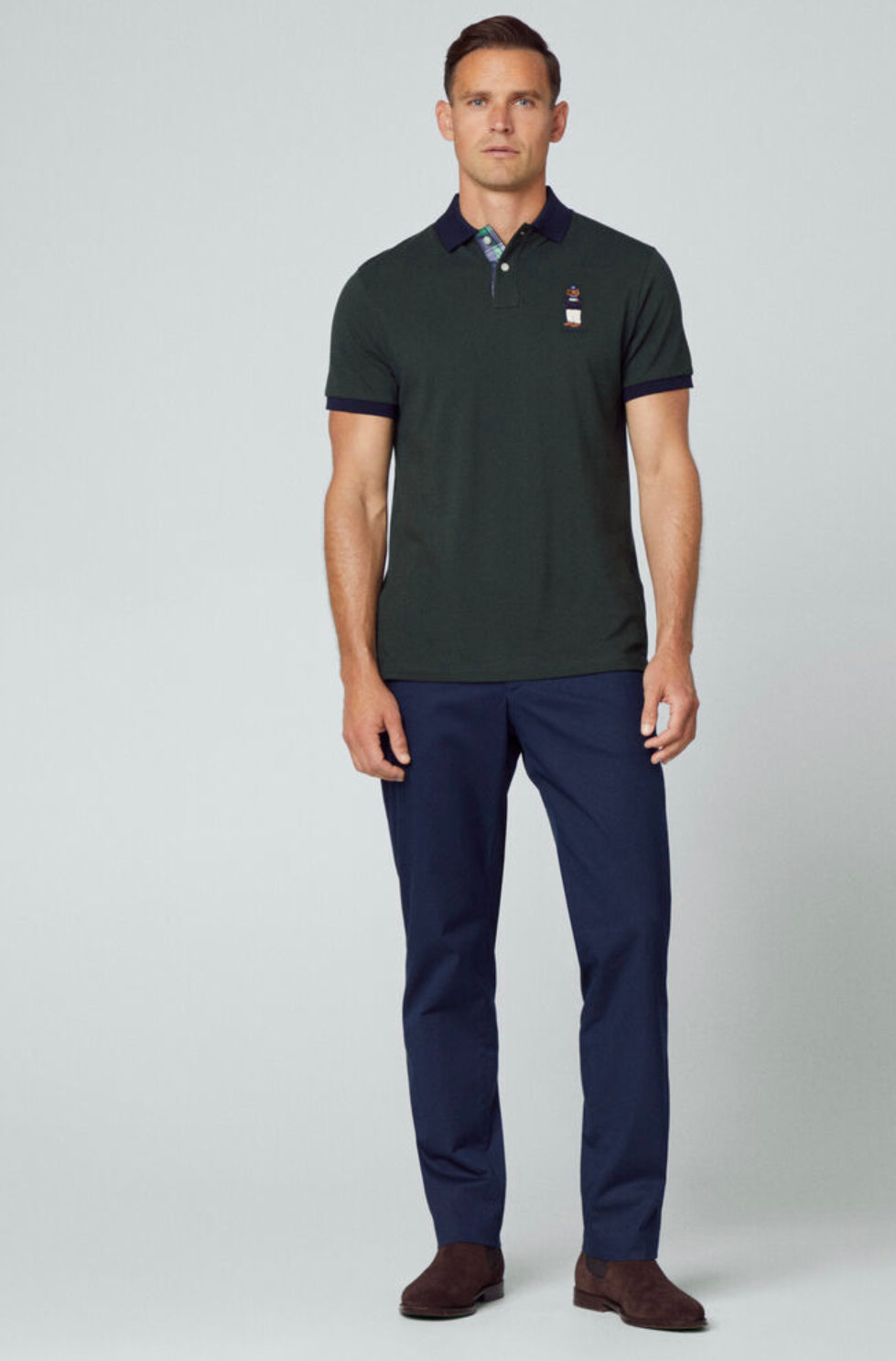 HACKETT COTTON POLO SHIRT WITH HARRY LOGO HM563193