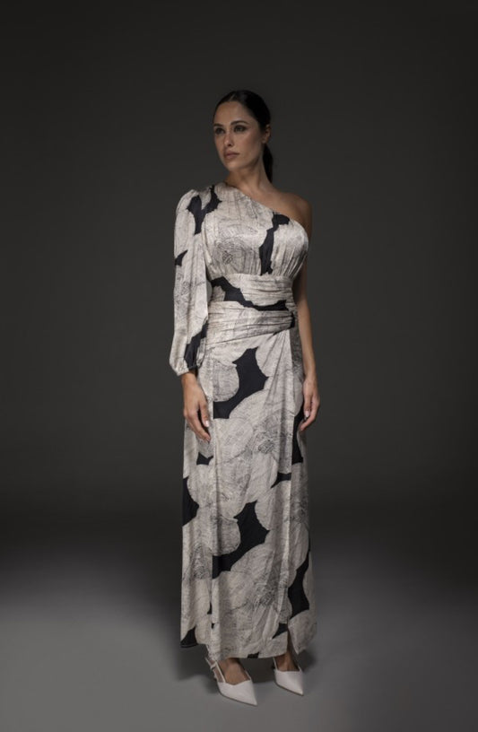 ANON ONE SHOULDER LONG DRESS A125SD022