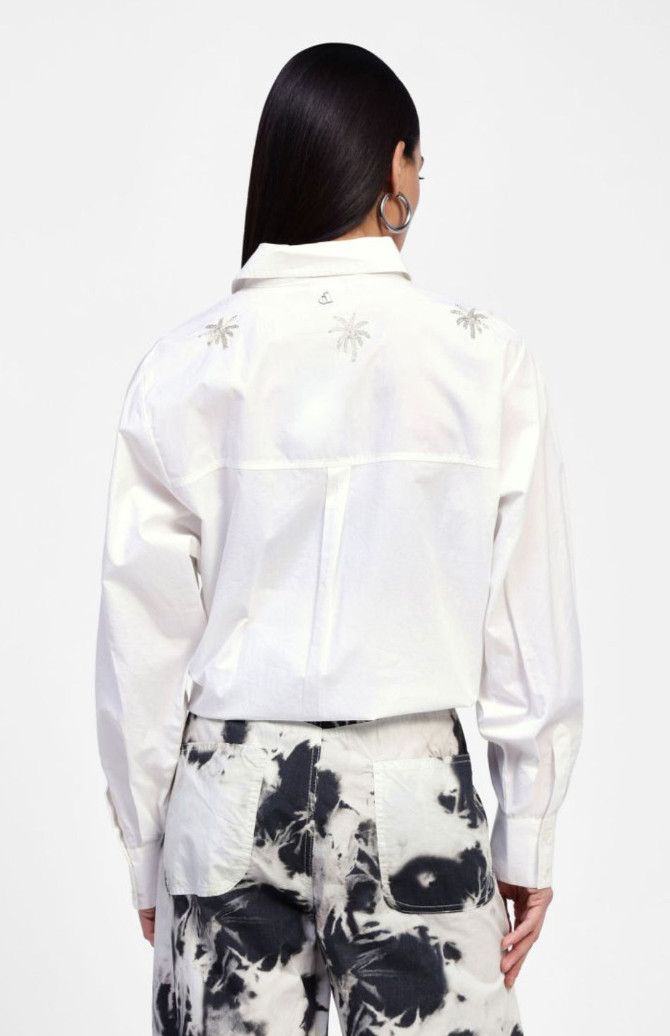 Dixie PALM PRINT SHIRT WITH CLASSIC COLLAR