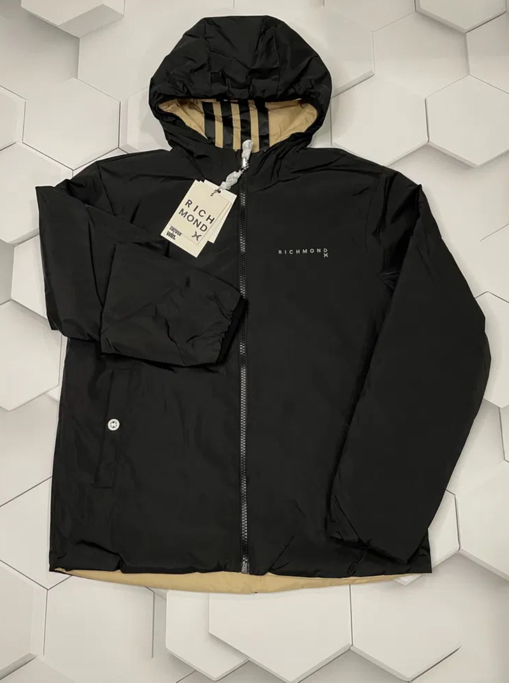 JOHN RICHMOND X ΔΙΠΛΗΣ ΟΨΗΣ ΜΠΟΥΦΑΝ REVERSIBLE JACKET UMA25044GB