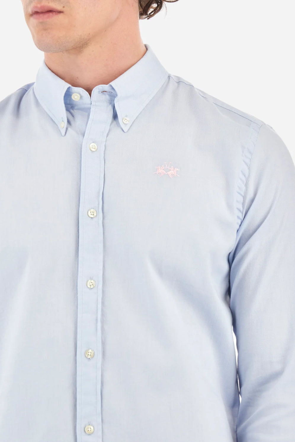 La Martina Man Short Oxford Stretch Blue CCMC03
