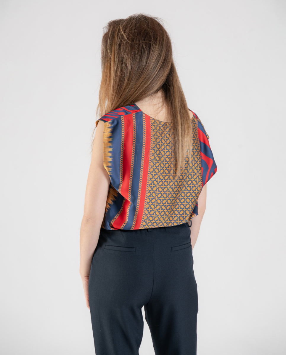 ANONYME MUSE RED BLOUSE A46SB072