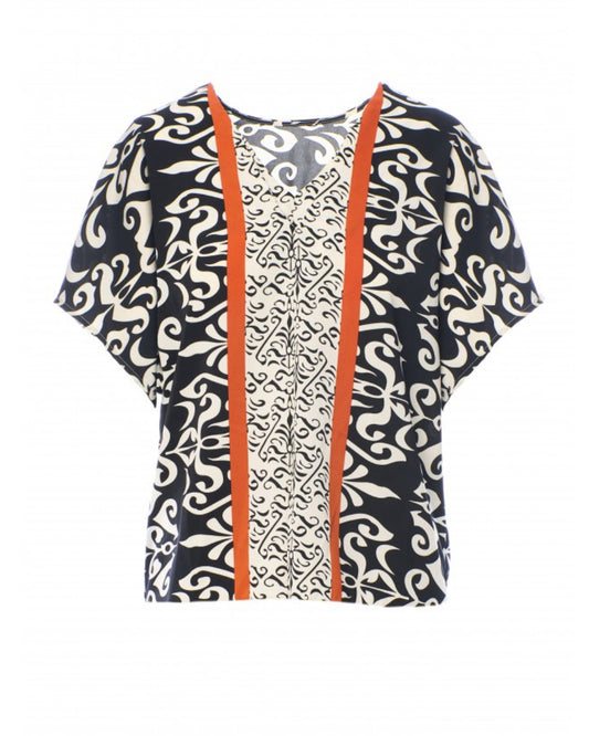 ANONYME V-NECK TOP/BLOUSE A145ST060 ARABESQUE TOP