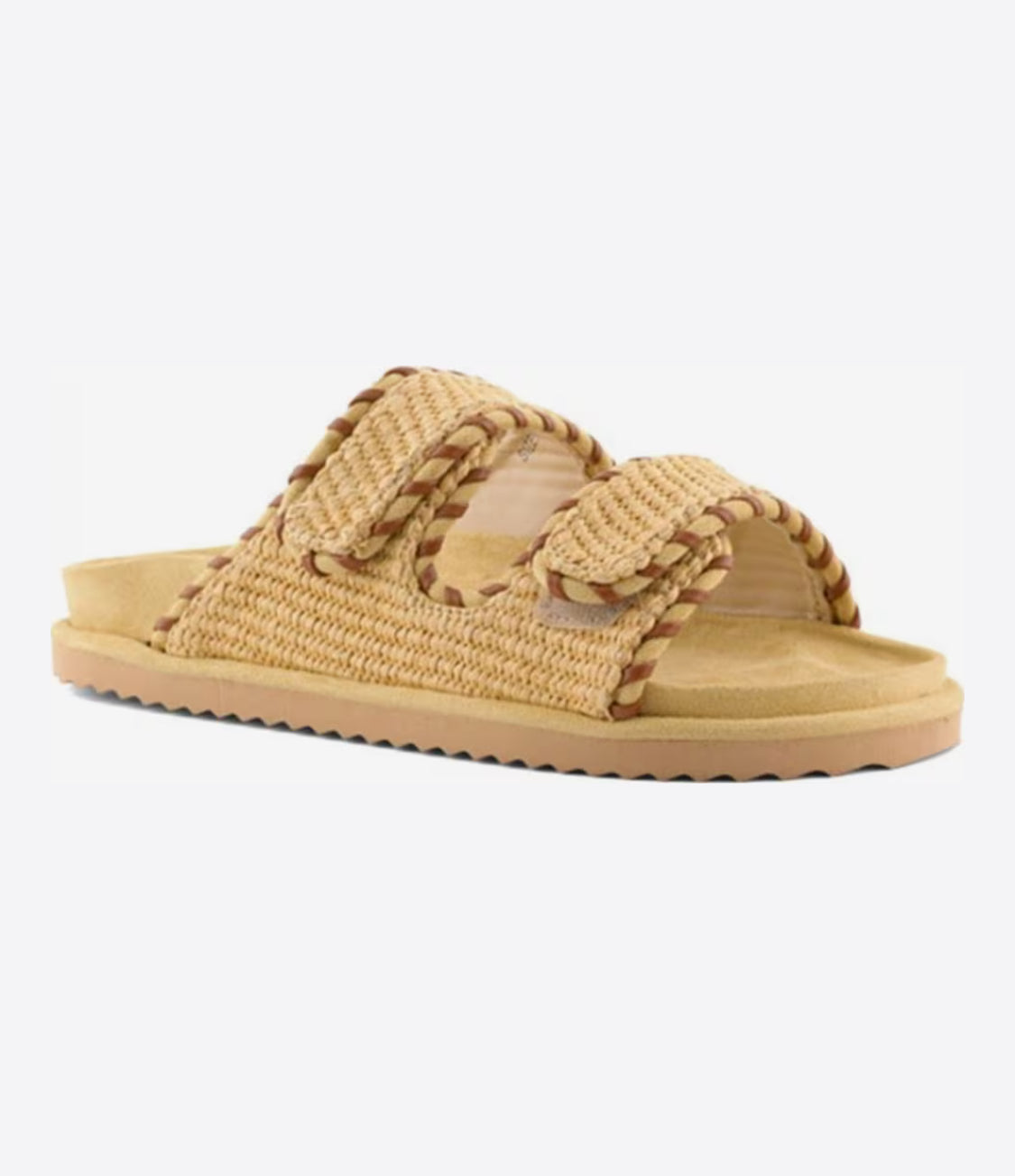 COLORS OF CALIFORNIA TWO STRAP SANDAL IN RAFFIA HC.BIOW606