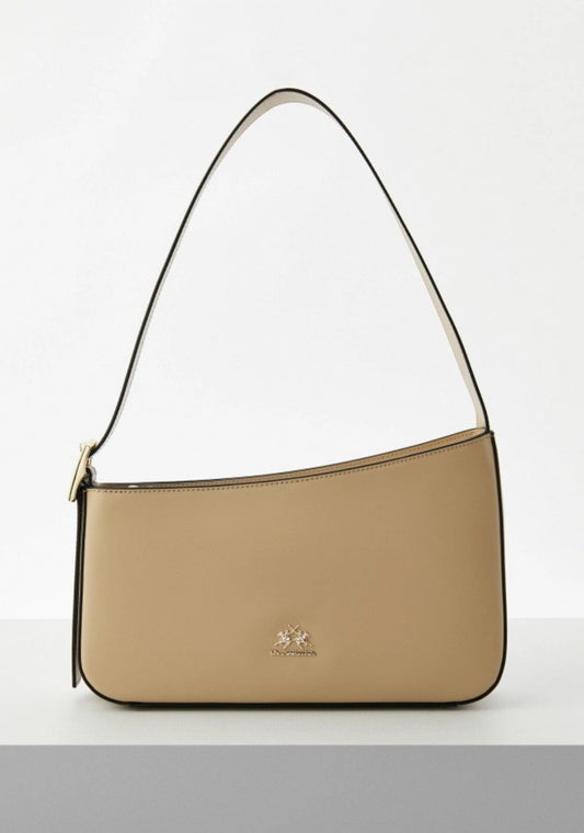LA MARTINA WOMAN BAG HERITAGE BEIGE 100% CALF COVERED LEATHER shoulder bag LMBA01611M