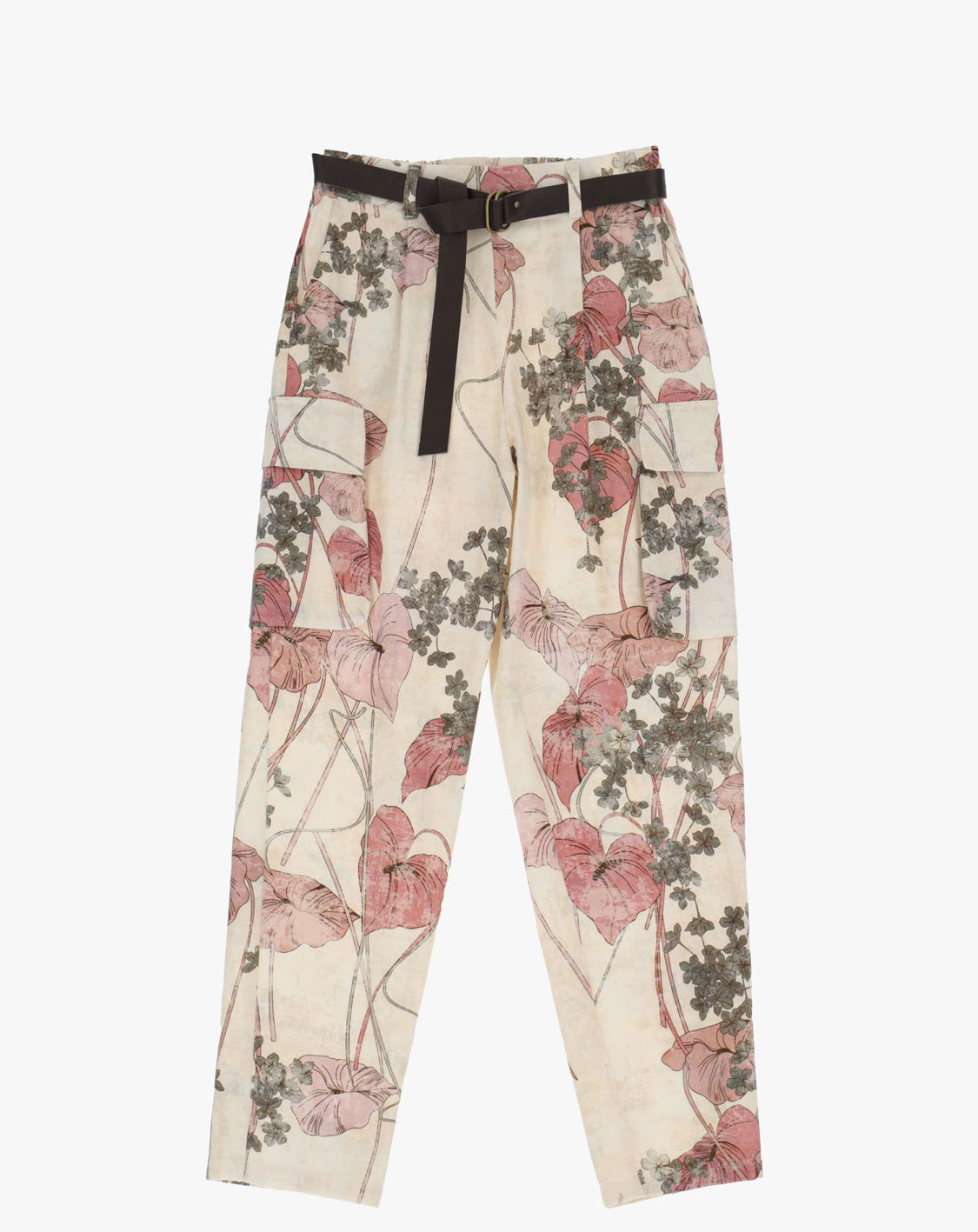 DIXIE WOMAN TROUSER CARGO FLOWER PRINT PDBTUKPA