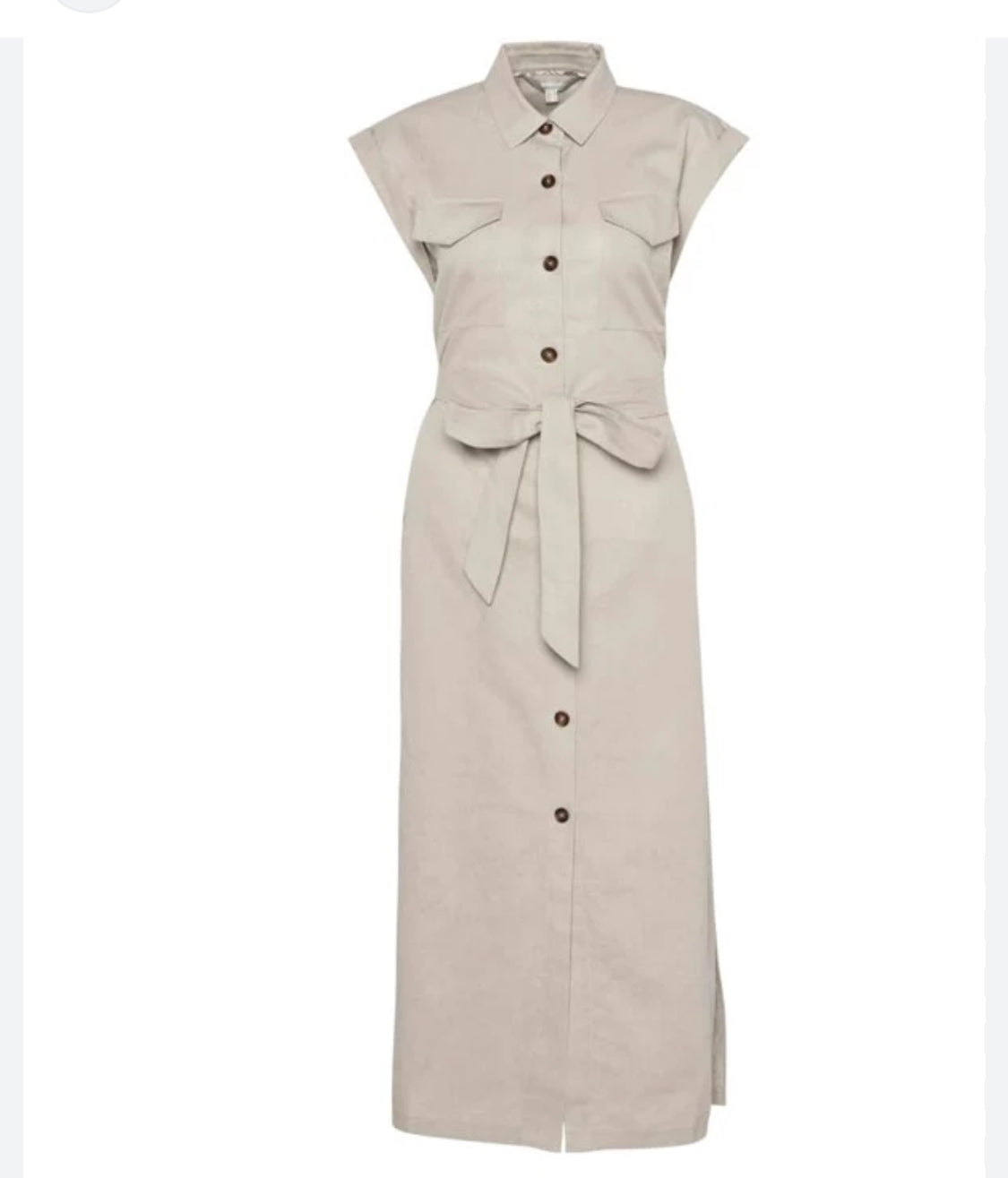 BARBOUR BIRDIE MAXI DRESS LIGHT SAND