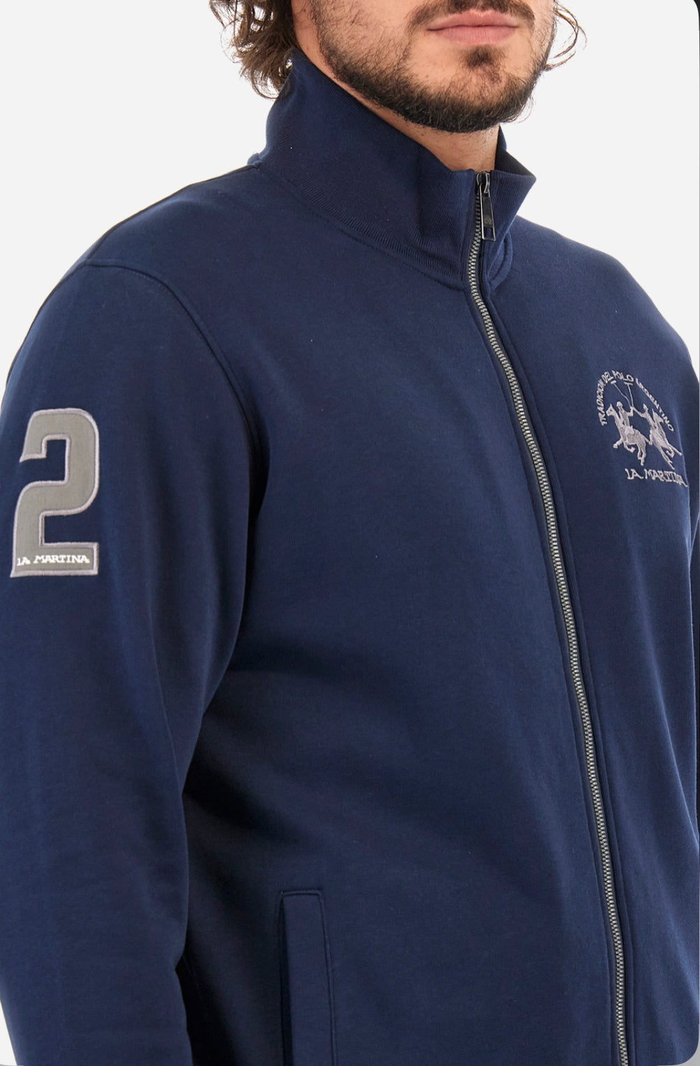 LA MARTINA MAN FLEECE BRUSHED SMF301 FULL ZIP