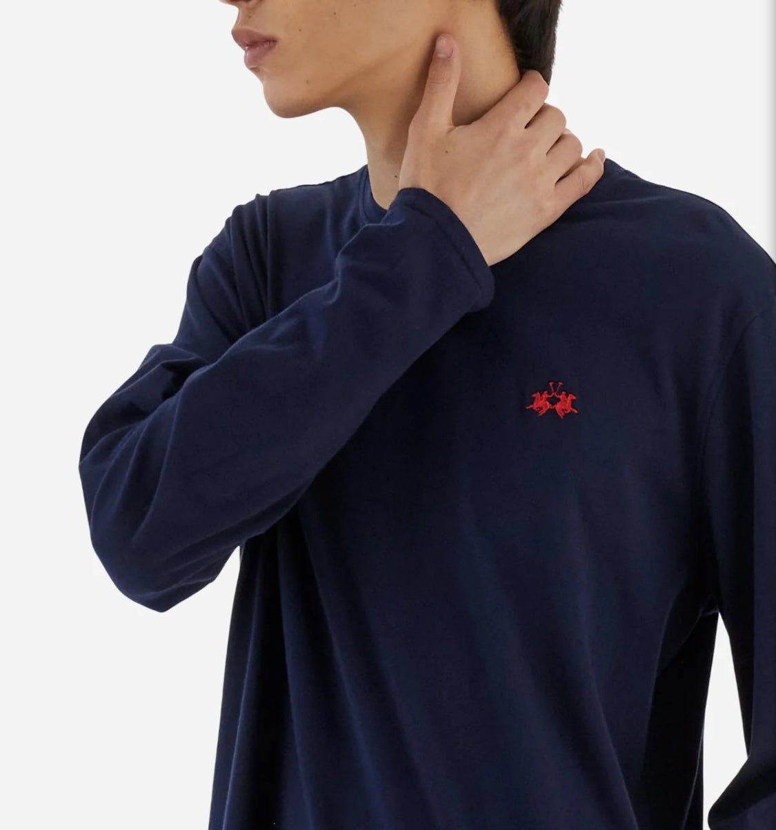 LA MARTINA Men’s crew‑neck T‑shirt in cotton jersey basic