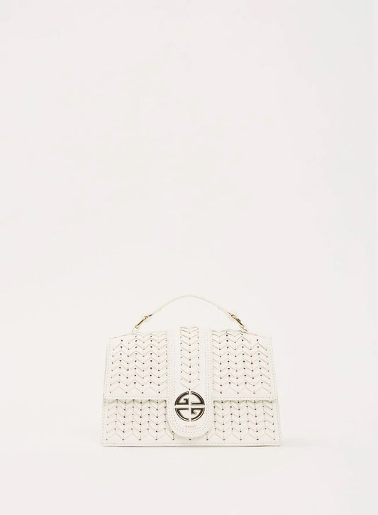 GAUDI White faux leather top handle bag v6AE-12862