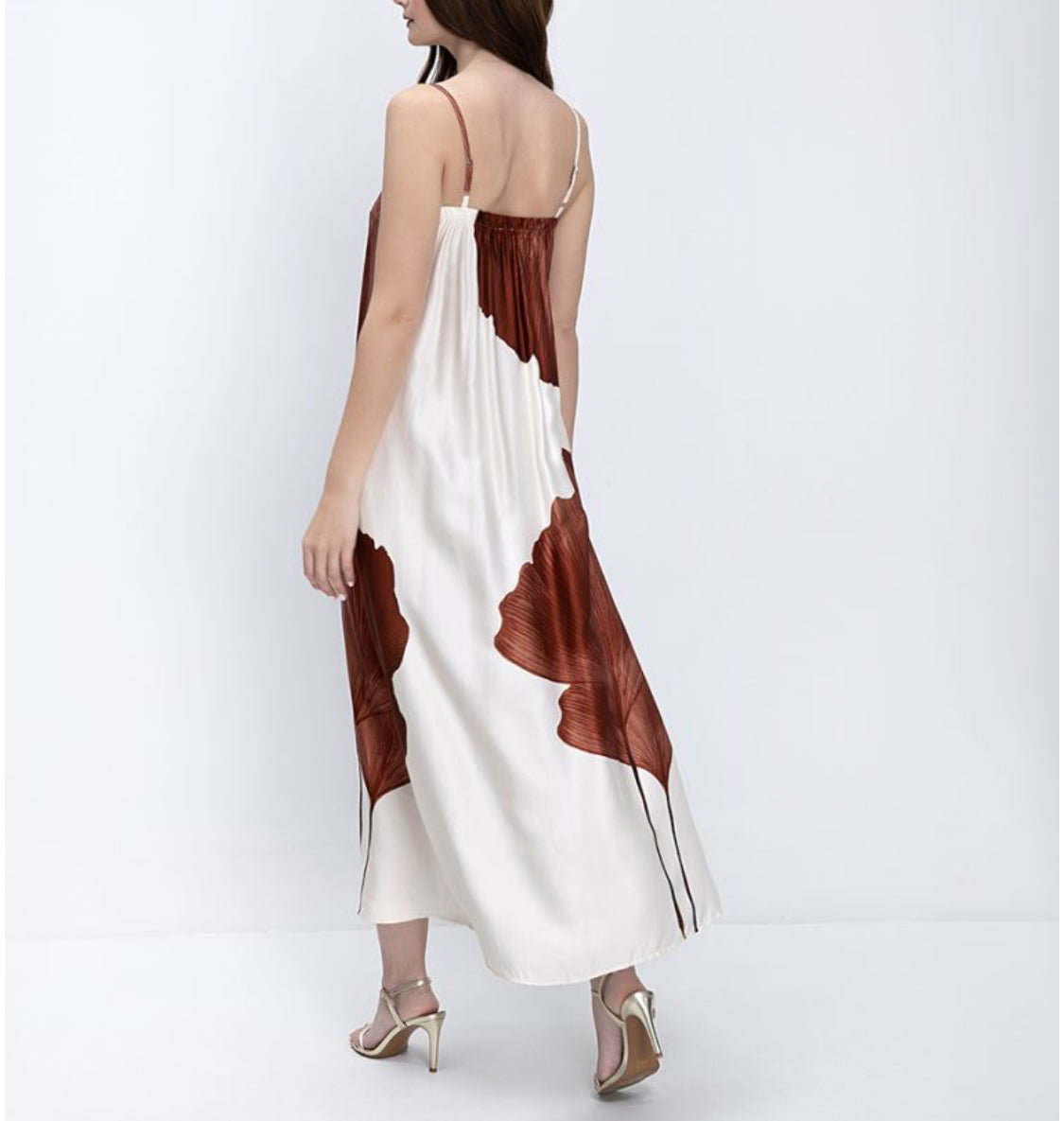 ANON LEAF LONGDRESS  A76SD085