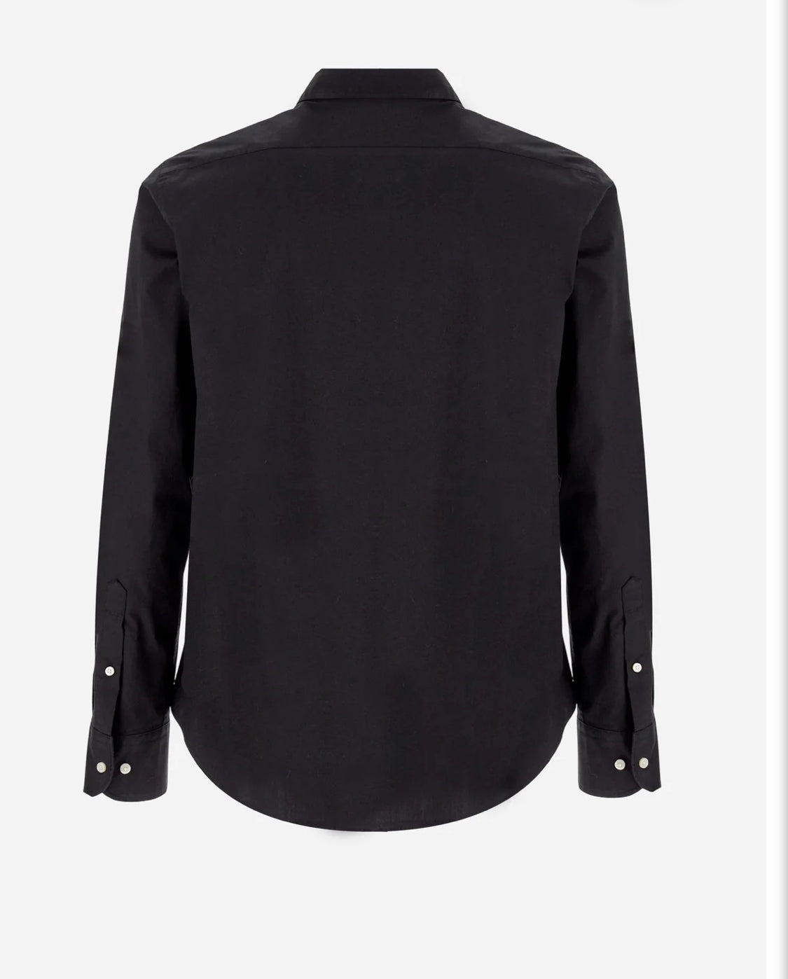 LA MARTINA BASIC Slim-fit cotton shirt with semi-cutaway collar MBC002