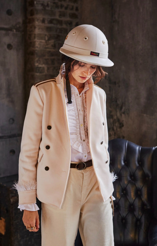 LA MARTINA WOMAN JACKET GUARDS Double-breasted viscose WWJG30 58%