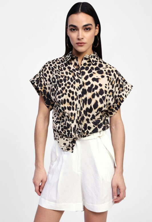 Dixie animal print short sleeve shirt
